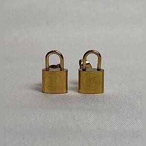 Louis Vuitton Small Lock Earrings Gold